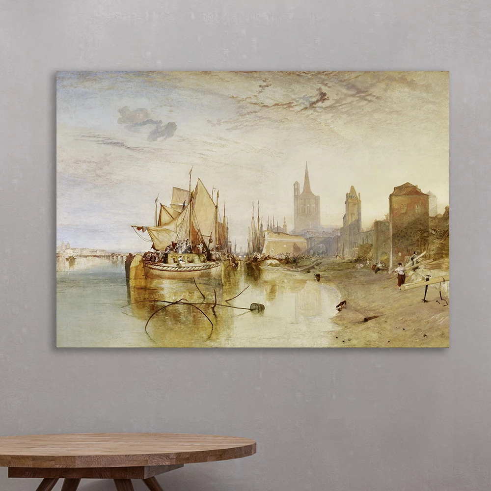 J.M.W Turner Grand Canal Venice Oil Painting Prints Keelmen Heaving in Coals Painting Prints Poster Home Gallery Wall Art Decor