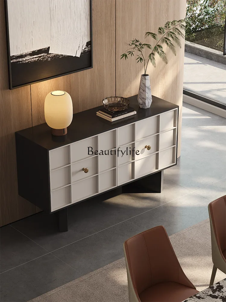 

5French retro style solid wood dining side cabinet household personality modern simple designer locker