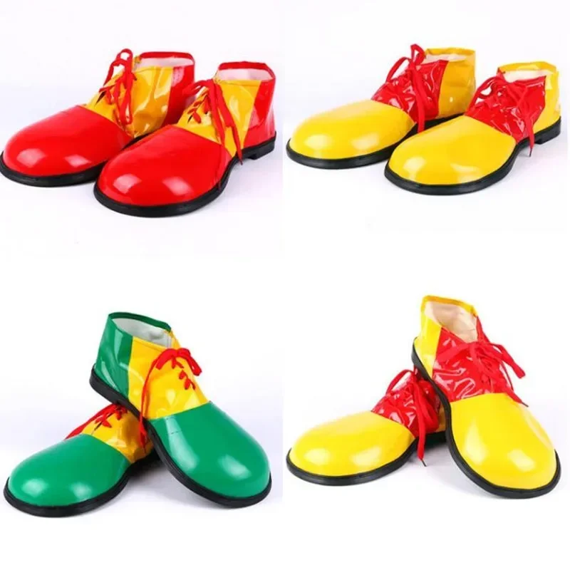 성인 여성 남자 가죽 광대 신발 코스프레 소품 파티 의상 카니발 생일 선물 가장 무도회 할로윈 부활절