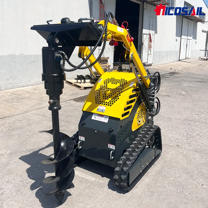 جرافة انزلاقية صغيرة للمسار الزاحف مع مرفقات للبناء والزراعة