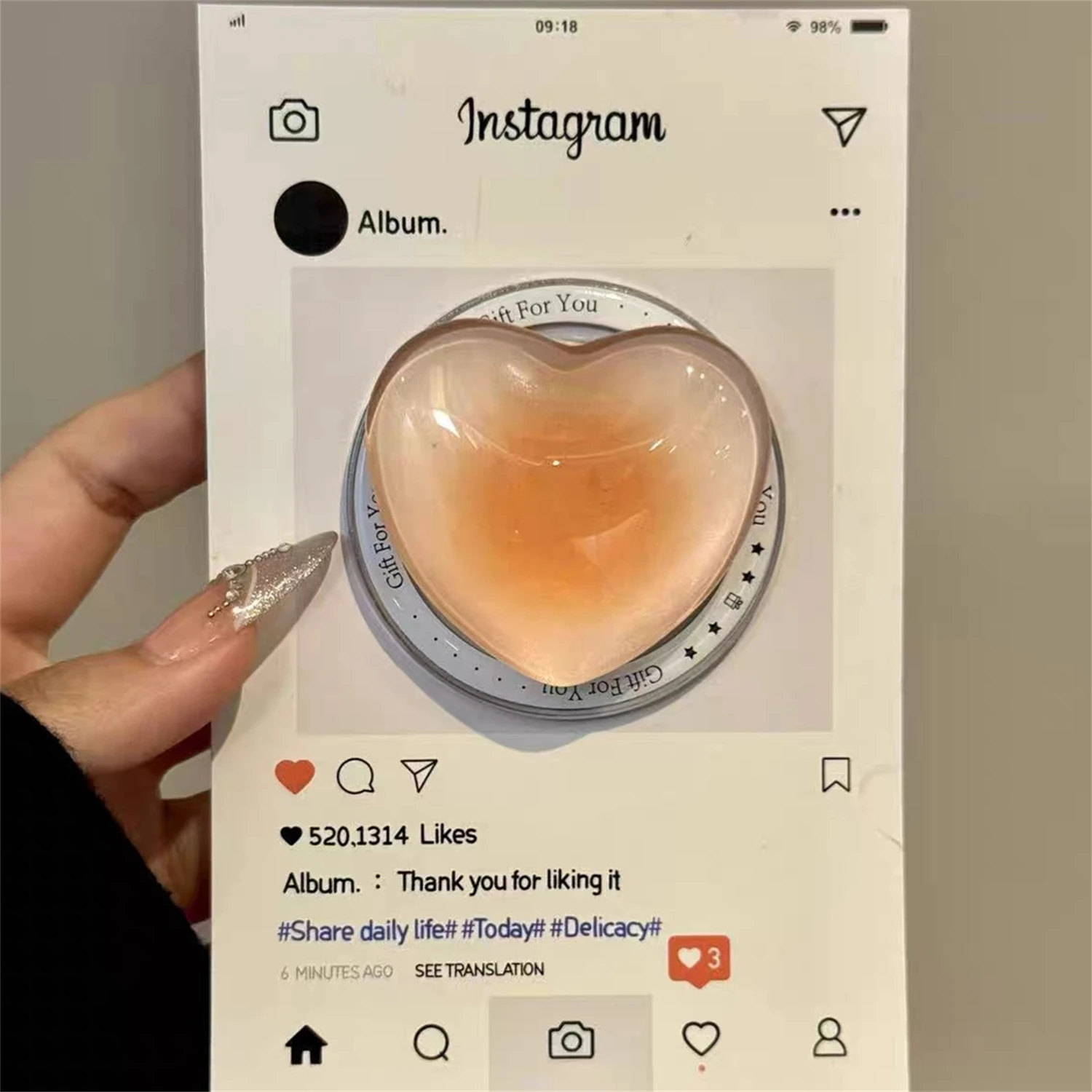 

Korean Cute Magnetic Stand for Magsafe Grip Tok Griptok Bracket Phone Holder Support For IPhone Samsung Pad Smart Tok