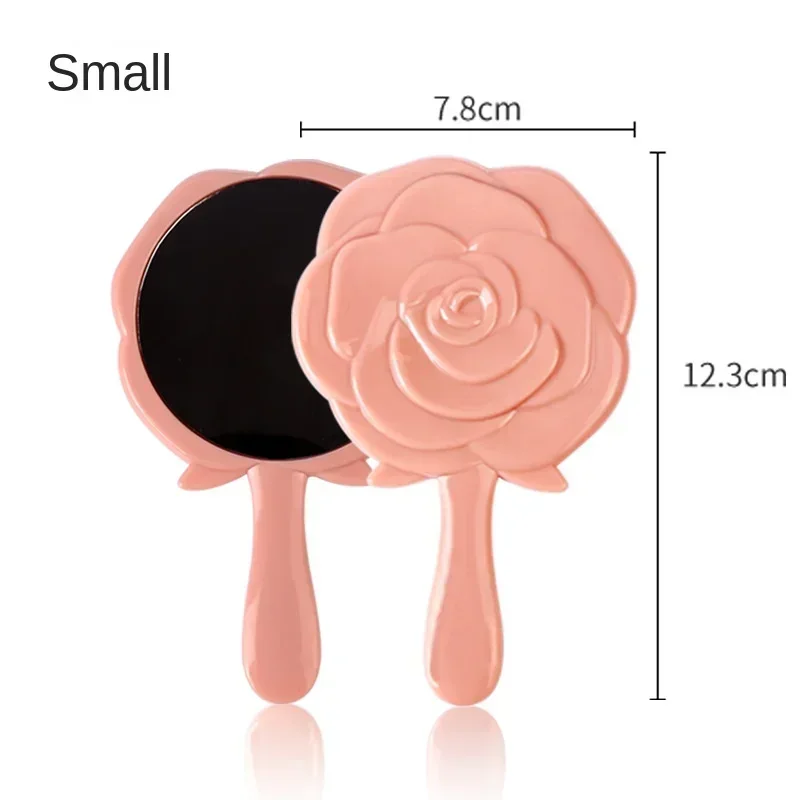 3D Estéreo Cosméticos Maquiagem Espelho Compacto, Retro Rose Flower Shape, 4 Cores para Escolher, Espelho de Mão