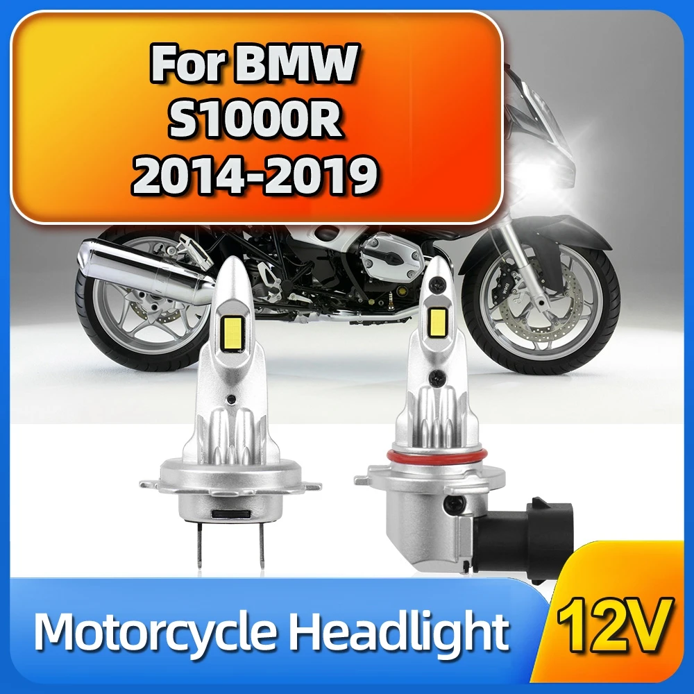 Motorcycle Headlight H7 HB3 CSP 12V LED Moto High Low Bulbs 60000LM Super Bright For BMW S1000R 2014 2015 2016 2017 2018 2019