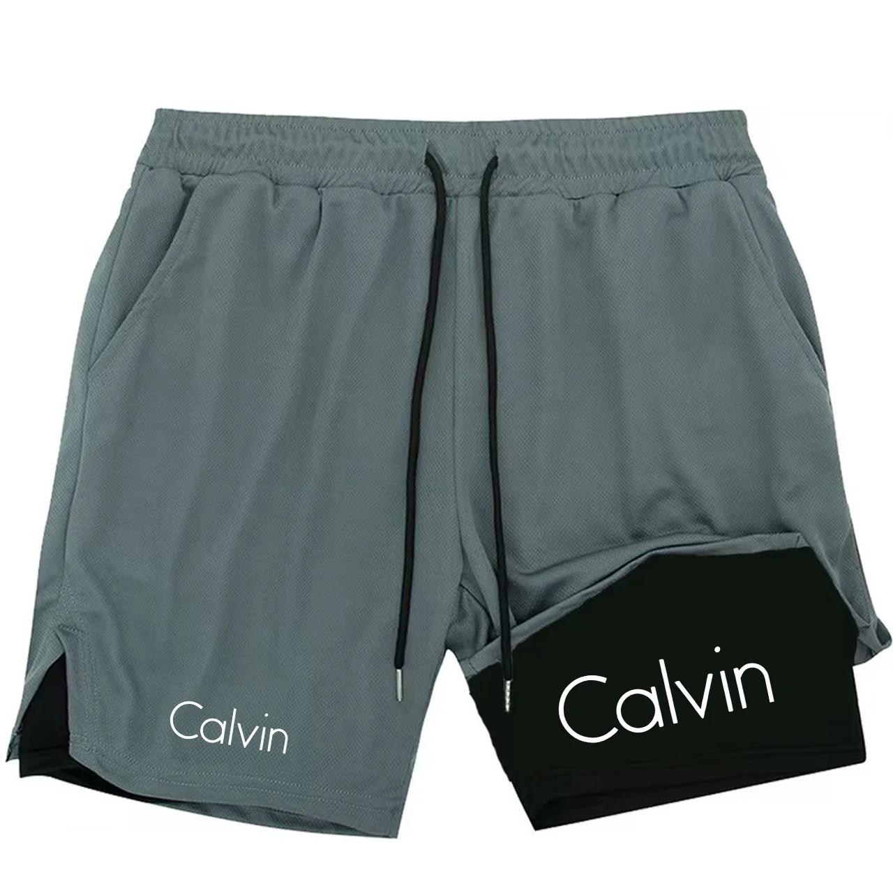 

Men's Running Shorts, Summer Sports Double Layer 2-in-1 Training Pants