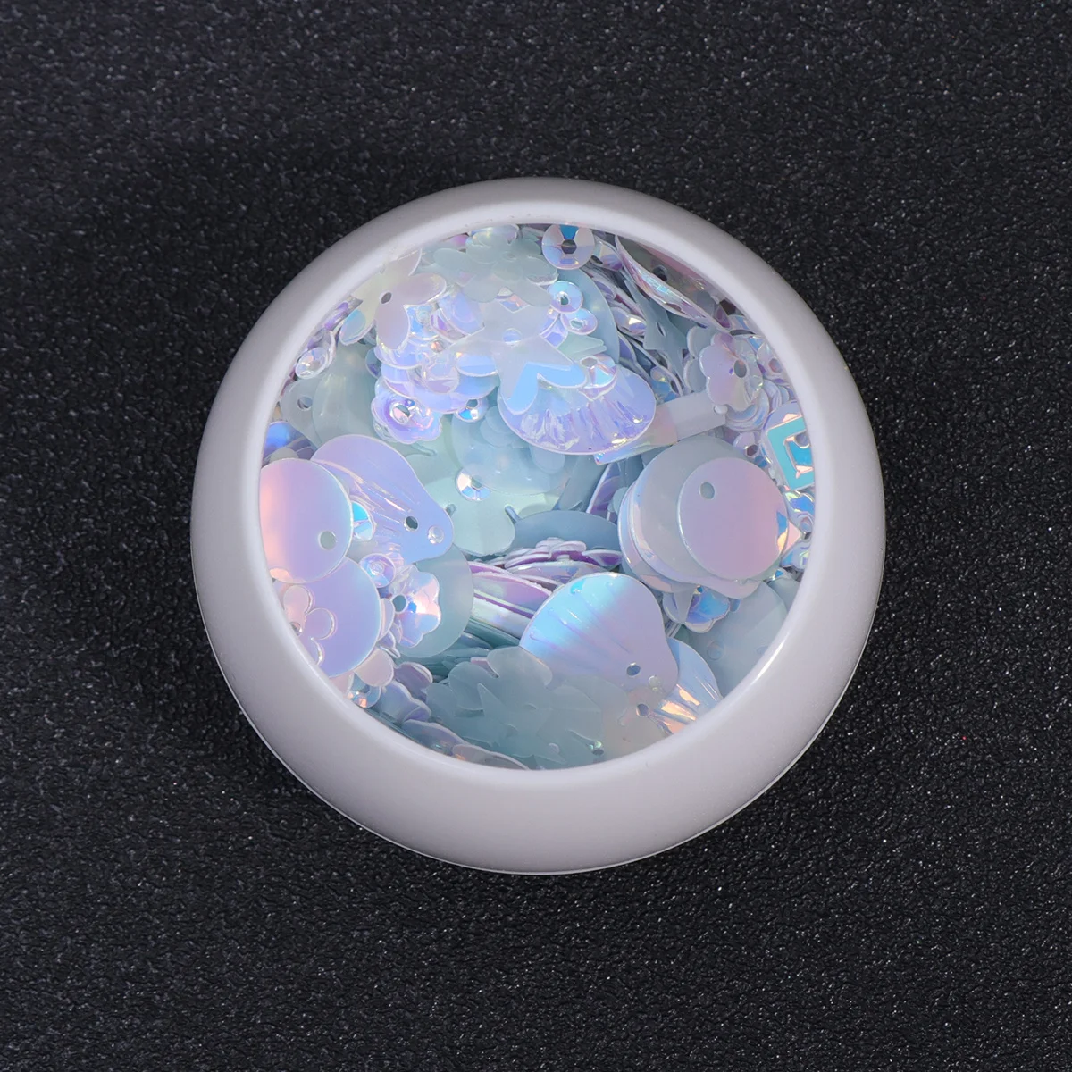 

2Pack Colorful Sequins Material DIY Jewelry Accessory Smooth Wearable Sequins for Clothes Making Handicraft Sewing 10g Pack