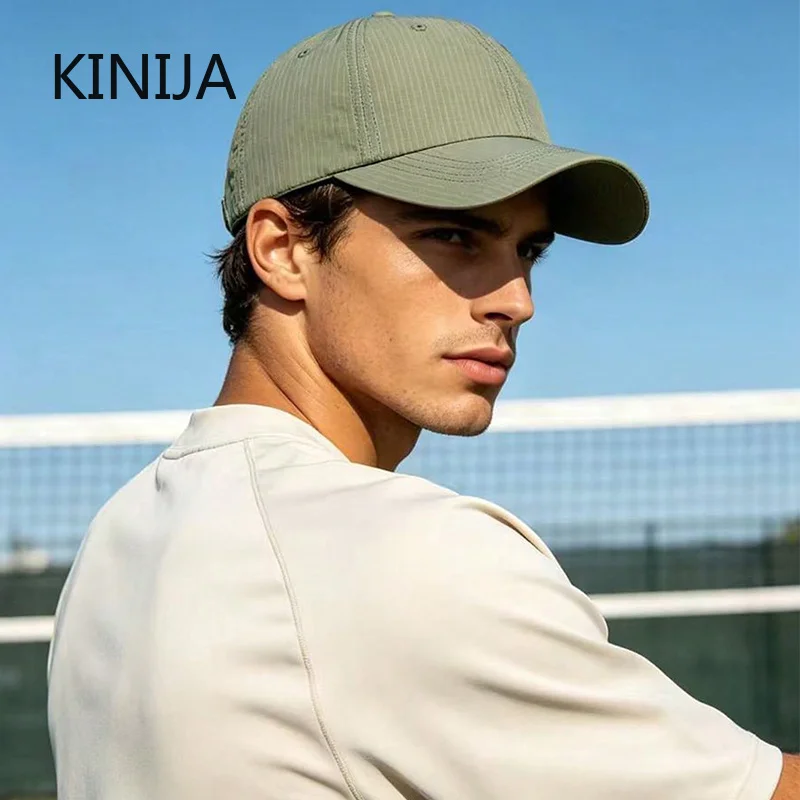 INS-Style Einfarbige Baseballkappe für Damen und Herren Frühling Sommer Leichte Atmungsaktive Outdoor-Sportkappe Schnelltrocknender Sonnenhut