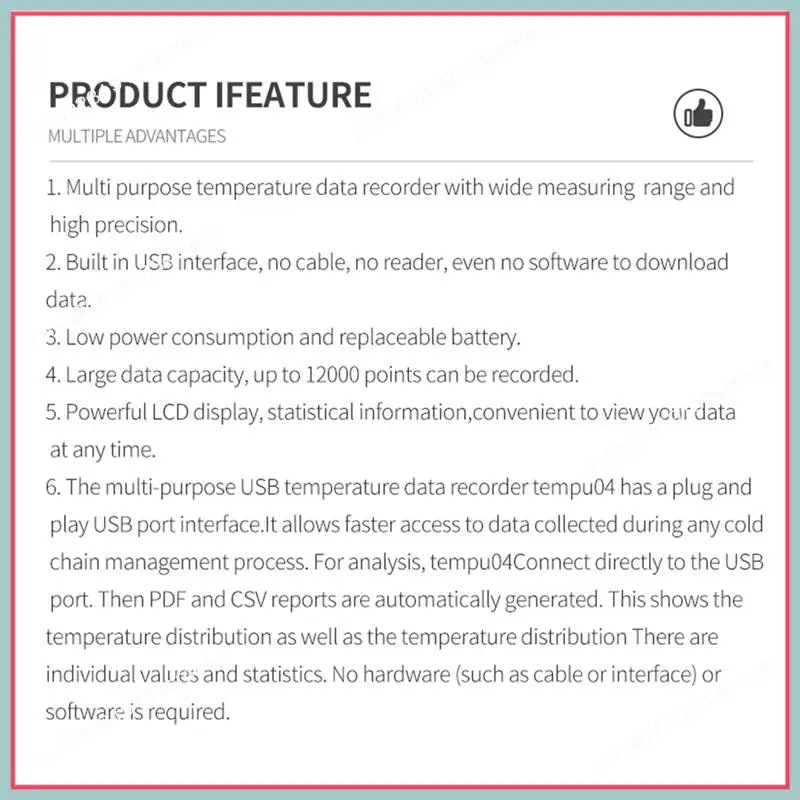 

N94R Tempu04 USB-регистратор данных о температуре, многоразовый регистратор данных TEMP с емкостью 32000 точек, скидка 30%