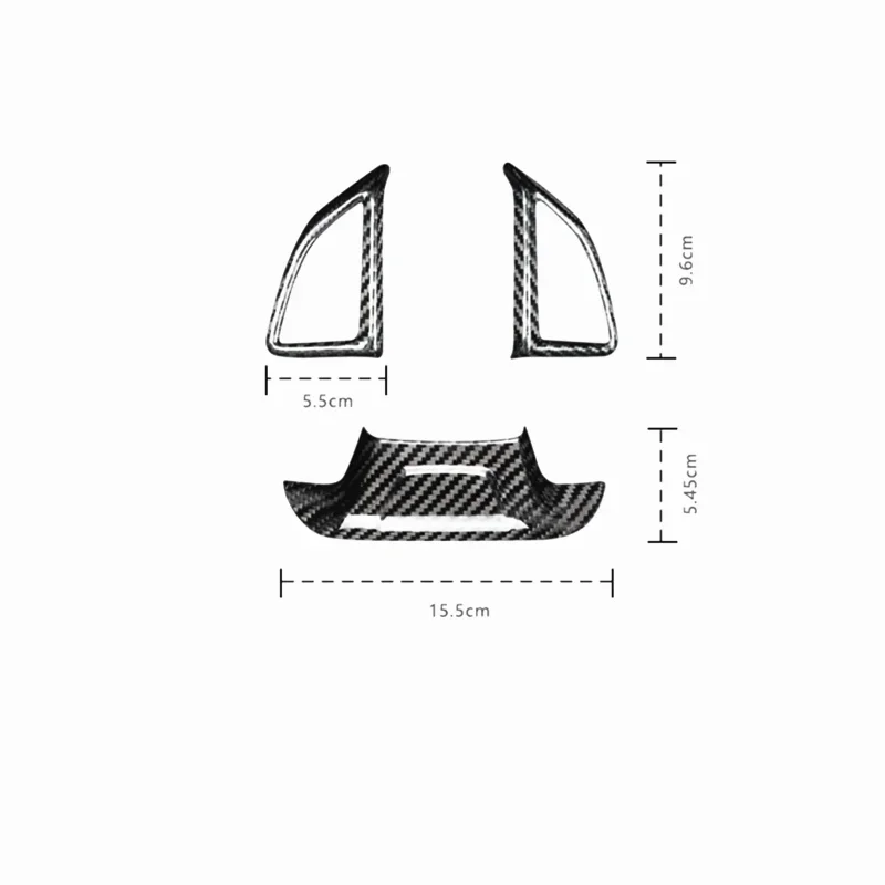 لشروليه كامارو ريال ألياف الكربون الجافة 16-2024 والعتاد عجلة القيادة مقبض مفتاح التشغيل ملصق غطاء أزرار تعديل إطار الكسوة #5