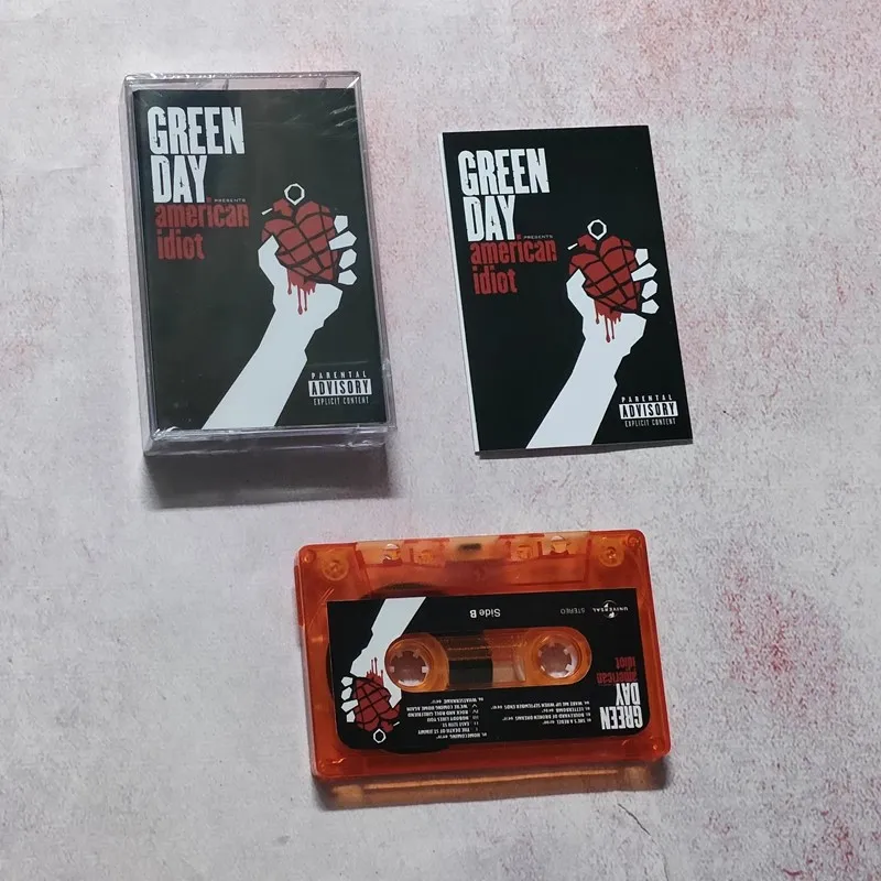 Classic Green Day Music Tape Idiot Album Punk Rock and Roll Cosplay Soundtracks Box Cassettes Walkman Car Tape Party Music Gift