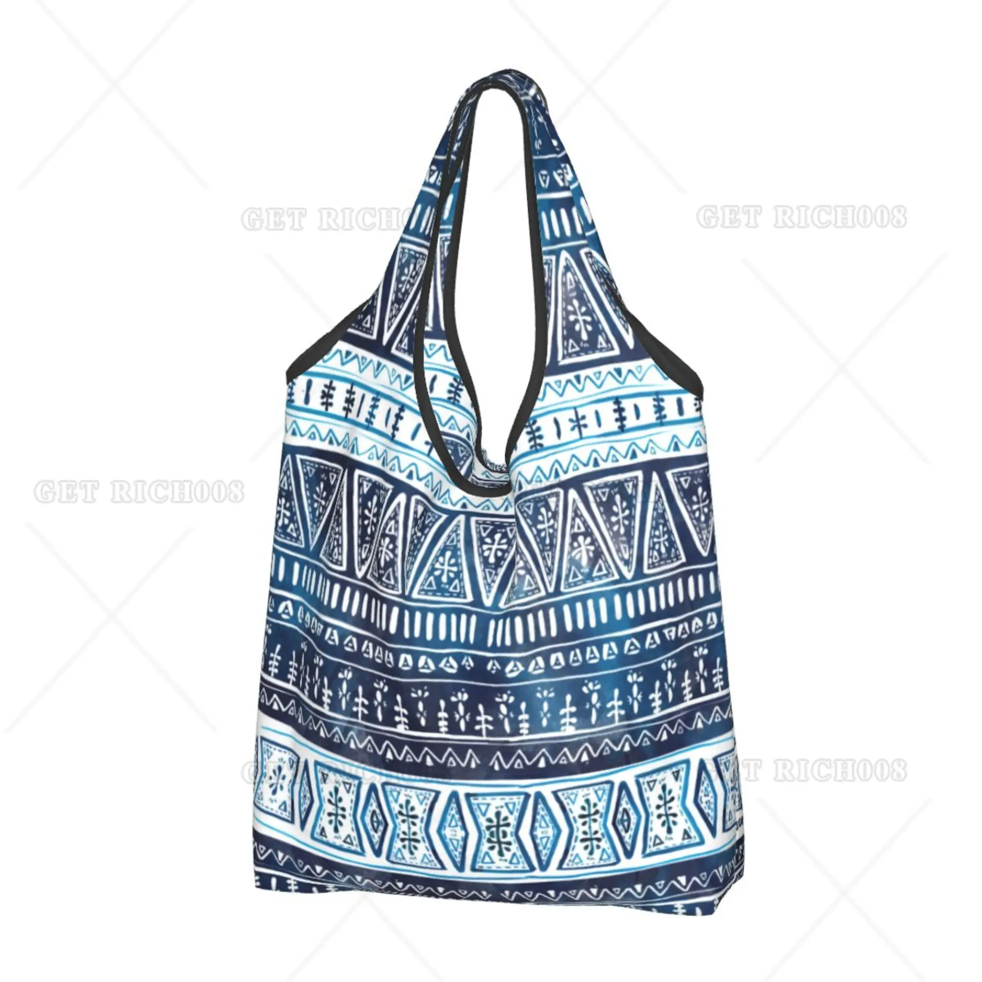 Natal Boho flocos de neve Shoper Bag, sacola portátil, mercearia, saco de compras reutilizável das mulheres, sem zíper, Eco Supermercado Bag