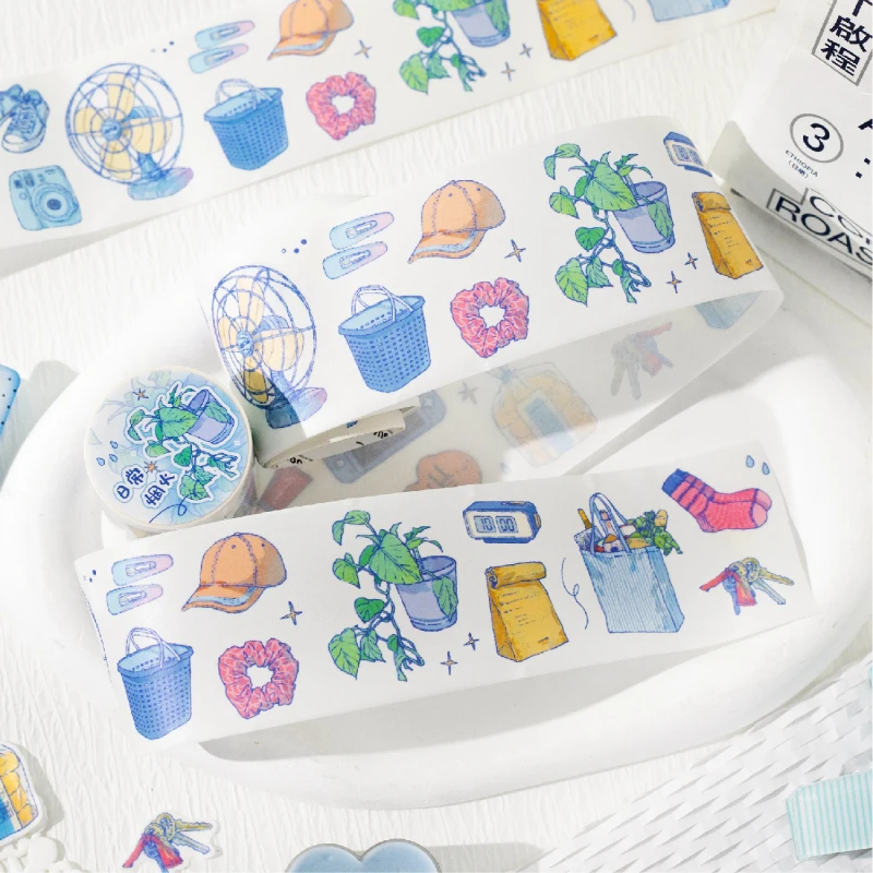 8 sztuk/LOT Seria Life Sketch urocza, retro taśma dekoracyjna washi do maskowania