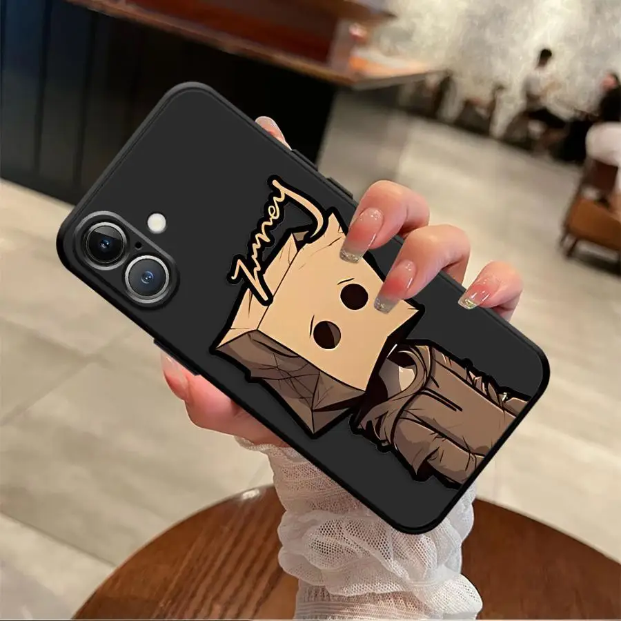 ايمو الكرتون ورقة رجل نمط الحال بالنسبة آيفون SE 14 12 13 Mini 7 8 15 Plus 17Air X XS XR 11 17 16 Pro Max لينة عودة غطاء الهاتف