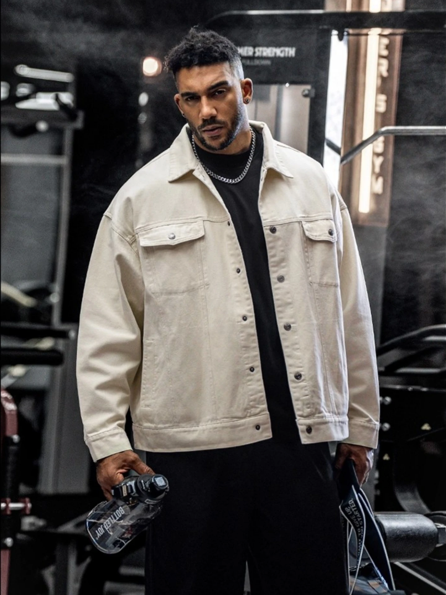 

Мужская куртка в американском ретро-стиле из чистого хлопка, весенне-осенняя, свободного кроя, повседневная, с воротником, в стиле рабочей одежды, модная, износостойкая, с классической посадкой