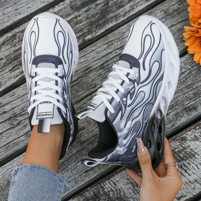 

Женские кроссовки, модные дышащие кроссовки градиентного цвета, женская летняя повседневная мягкая обувь, износостойкая противоскользящая обувь