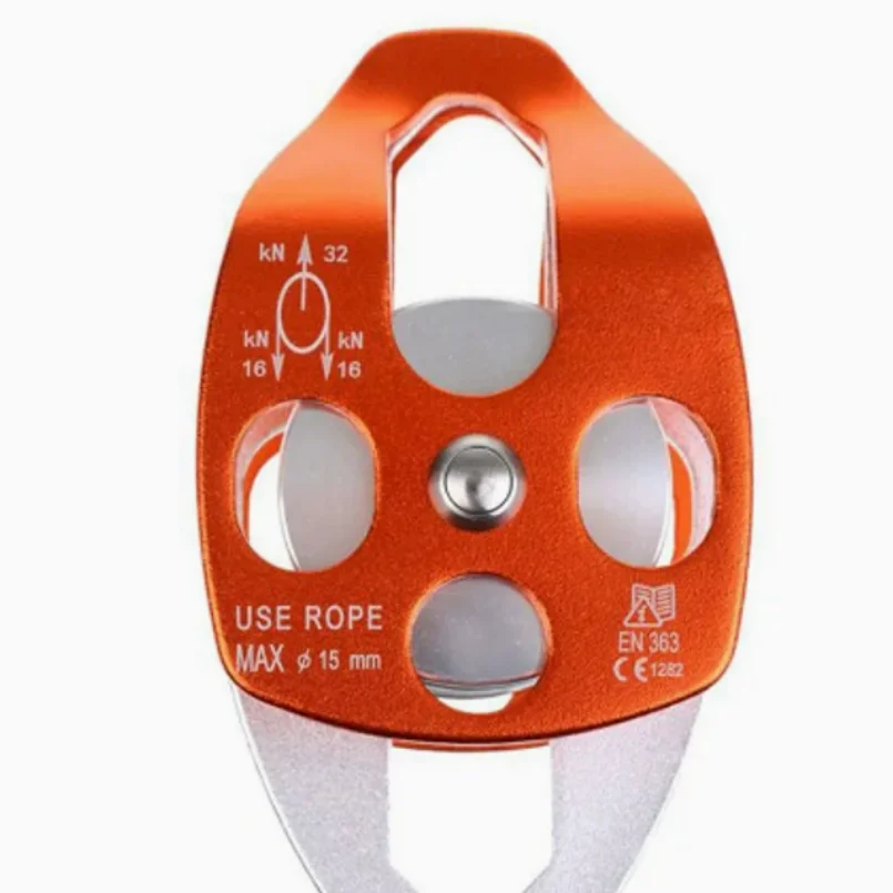 32KN Double Sheaves Mobile Pulley For Climbing  Tree Arborist By CE Mountaineering Climbing