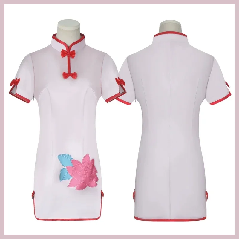 Disfraz de Cosplay de Ranma ½ (RGD4) con Peluca, Estilo Chino, Vestido de Sirvienta Rosa, Sexy y Lindo para Mujer