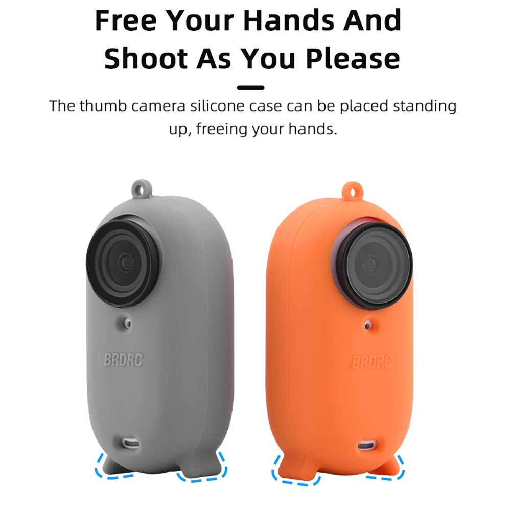 Brdrc-insta360 go 3用シリコン保護ケース,アクションカメラボディとバッテリー,ハウジング,レンズキャップ,ソフトカバーアクセサリー