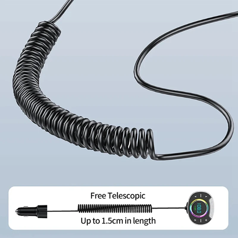 Carro bluetooth 5.0 transmissor fm pd 30w qc3.0 carregador rápido sem fio receptor de áudio handsfree mp3 player música fácil de usar