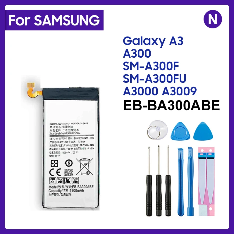 Replacement Battery EB-BA300ABE For SAMSUNG GALAXY A3 2015 A3009 A300 A300X A300H A300F A300FU A300G A300M A3000 1900mAh