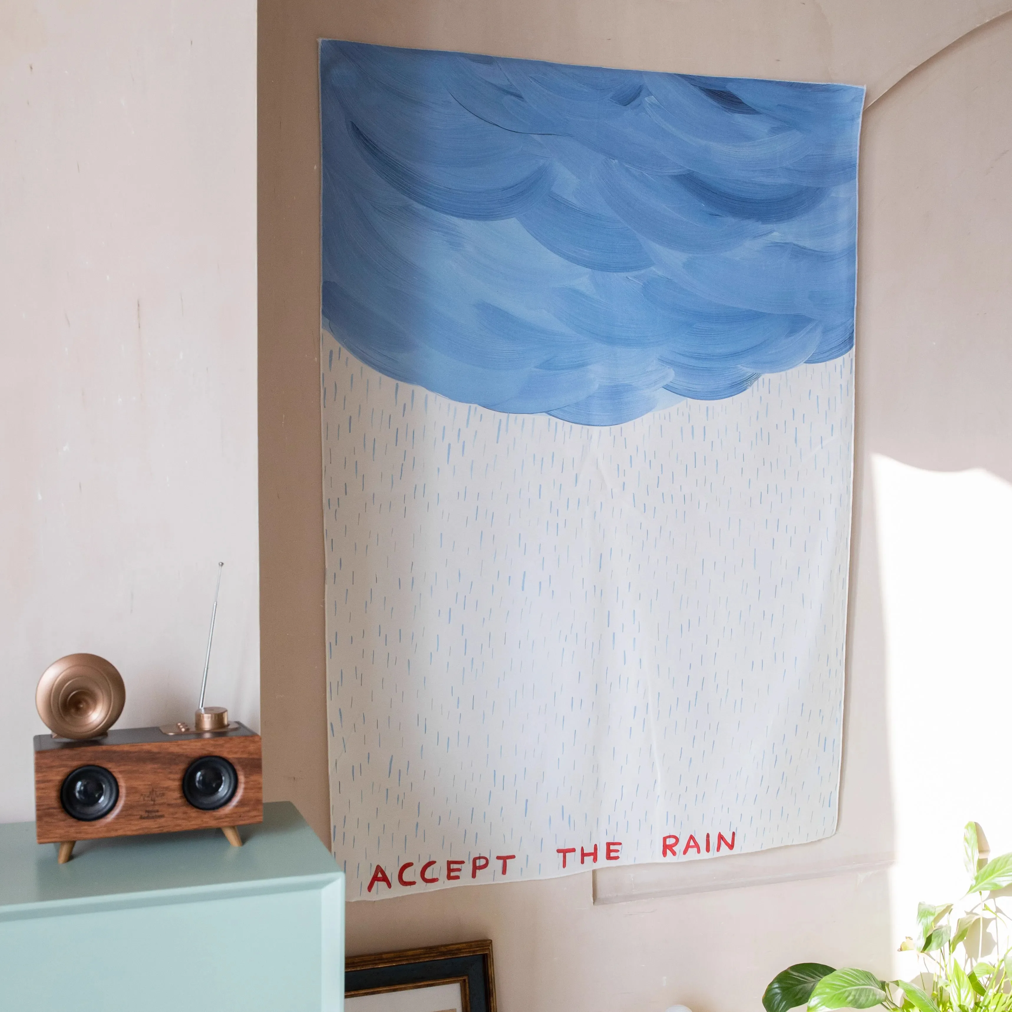 Interesting hanging cloth calm color ins bedroom fabric wall cover fresh background cloth canvas mural tapestry