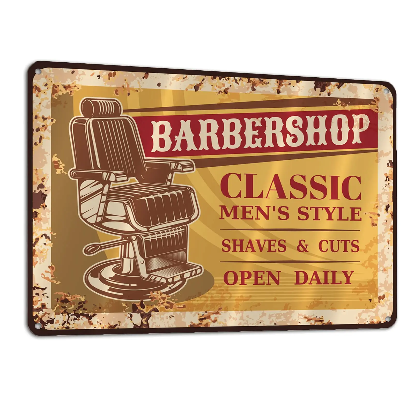 Lesiker Retro Metal Vintage Tin Sign Barber Shop for Wall Decor for Bars,Restaurants,Cafes Pubs 12