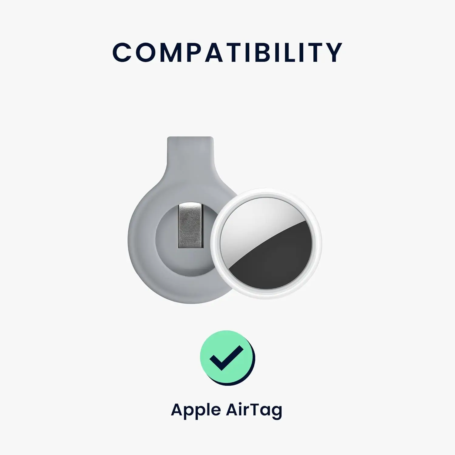 Siliconen Stalen Clip Compatibel Met Apple Airtag-Beschermende Siliconen Clip Voor Tracker Beschermen Sleutelhanger Siliconen Hoes