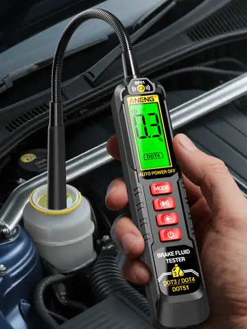 ANENG Brake Fluid Tester Handheld Oil Digital Display Screen Audible/Visual Alarm BF01+RT01 Digital Relay Detection Test Kit
