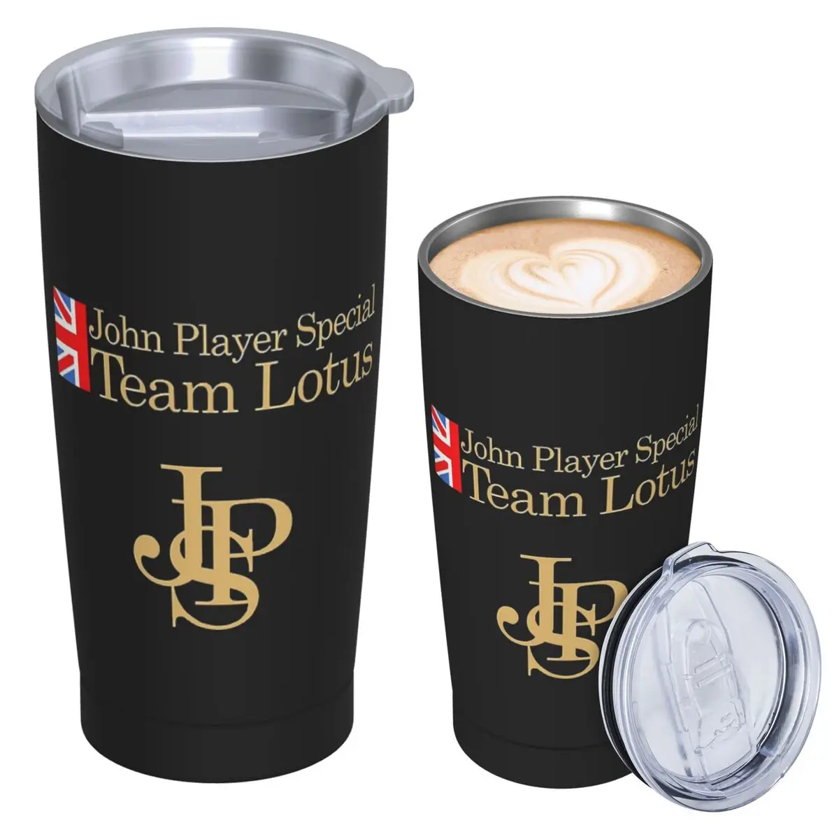 JPS John Player Special Stainless Steel Tumbler Vacuum Insulated Mug Thermal Cold Cups Straws With Lid 20oz