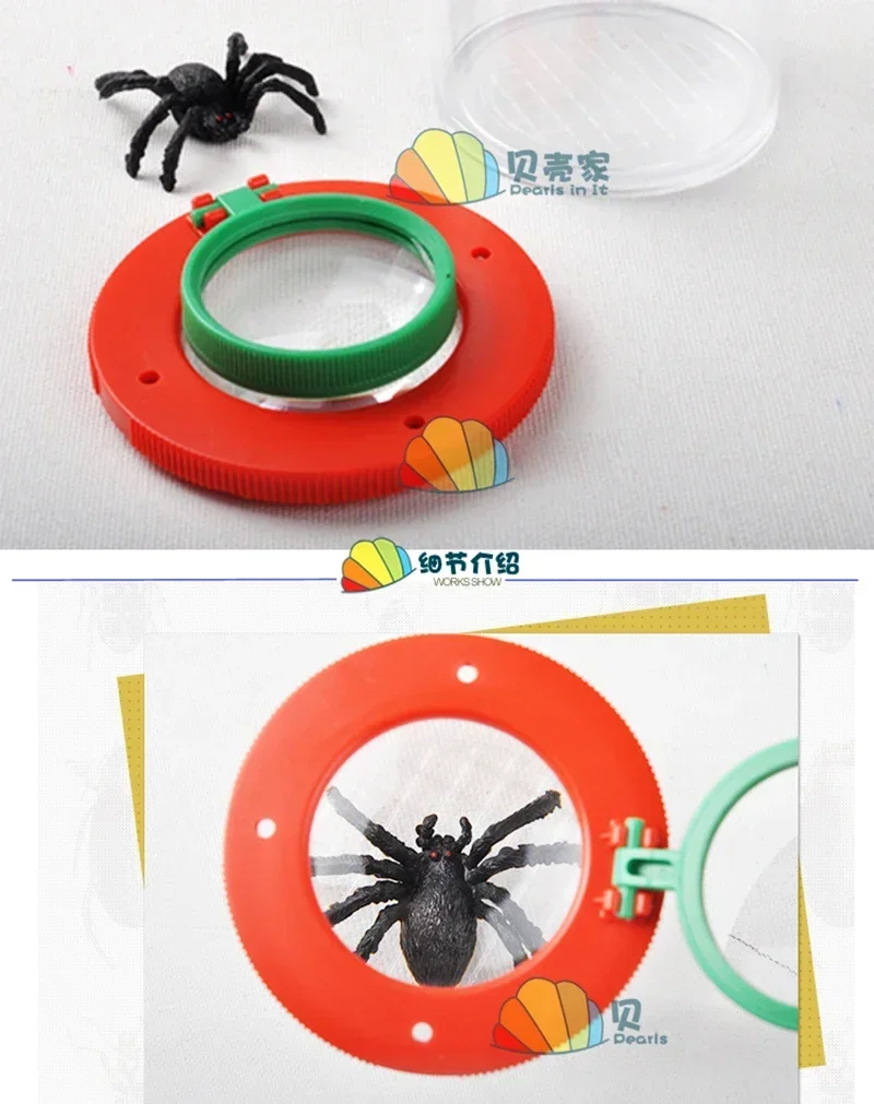 Portable ABS Plastic Bugs Viewer 1.5x 3x Magnifier Insect Observing Magnifying Glasses Insects Observation Loupe Gift Children