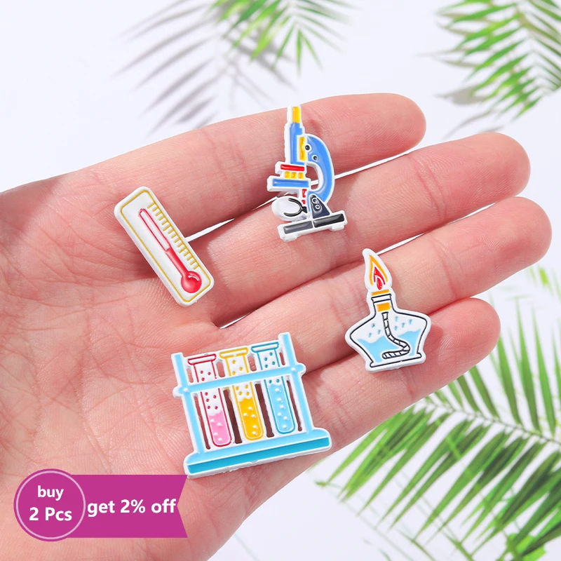 Magic Science Enamel Pins Custom Microscope Brooch Hat Bag Clothes Lapel Pin Chemistry Badge Erlenmeyer Flask Jewelry Gift Kids