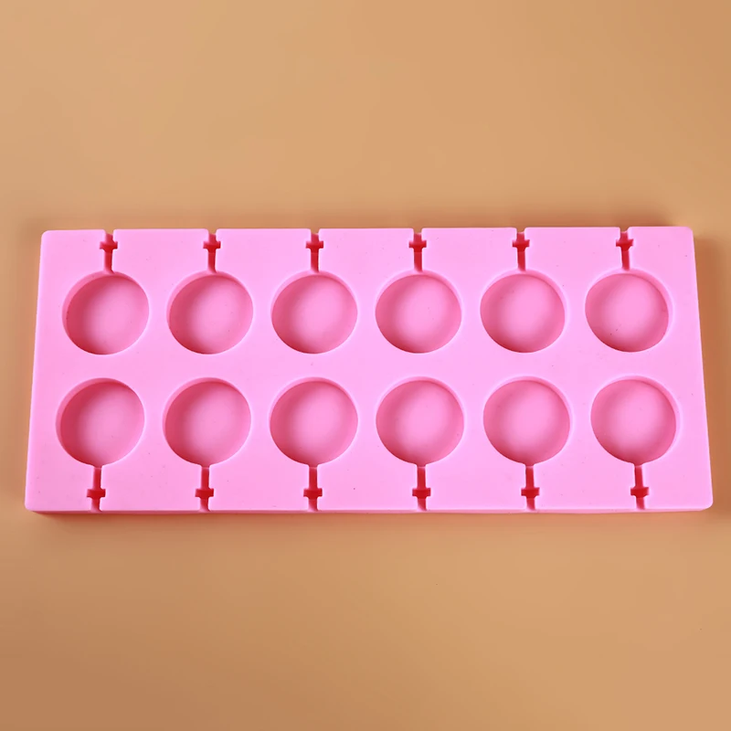 Moule en silicone fleur et sucette ronde mignonne, moule har ant bricolage, ustensiles de cuisson au fudge au chocolat, moule à gâteau, accessoires de cuisine