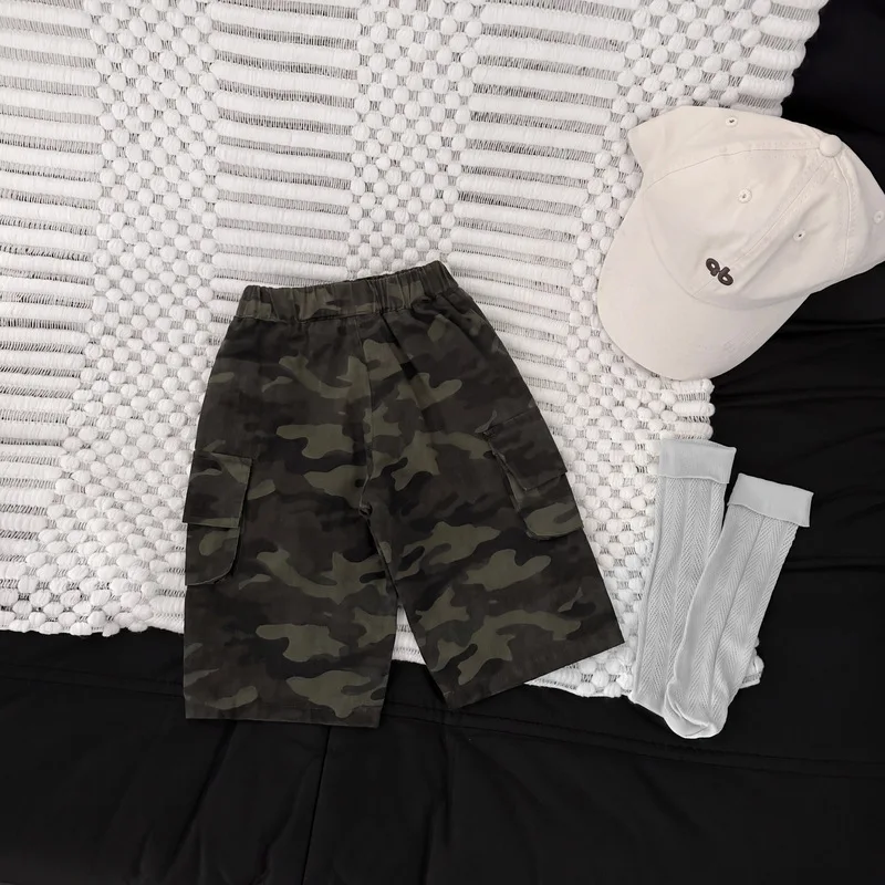 2026 Autumn New Children Casual Pants Boys Fashion Camouflage Cargo Pants Cotton Toddler Loose Trousers Kids Clothes