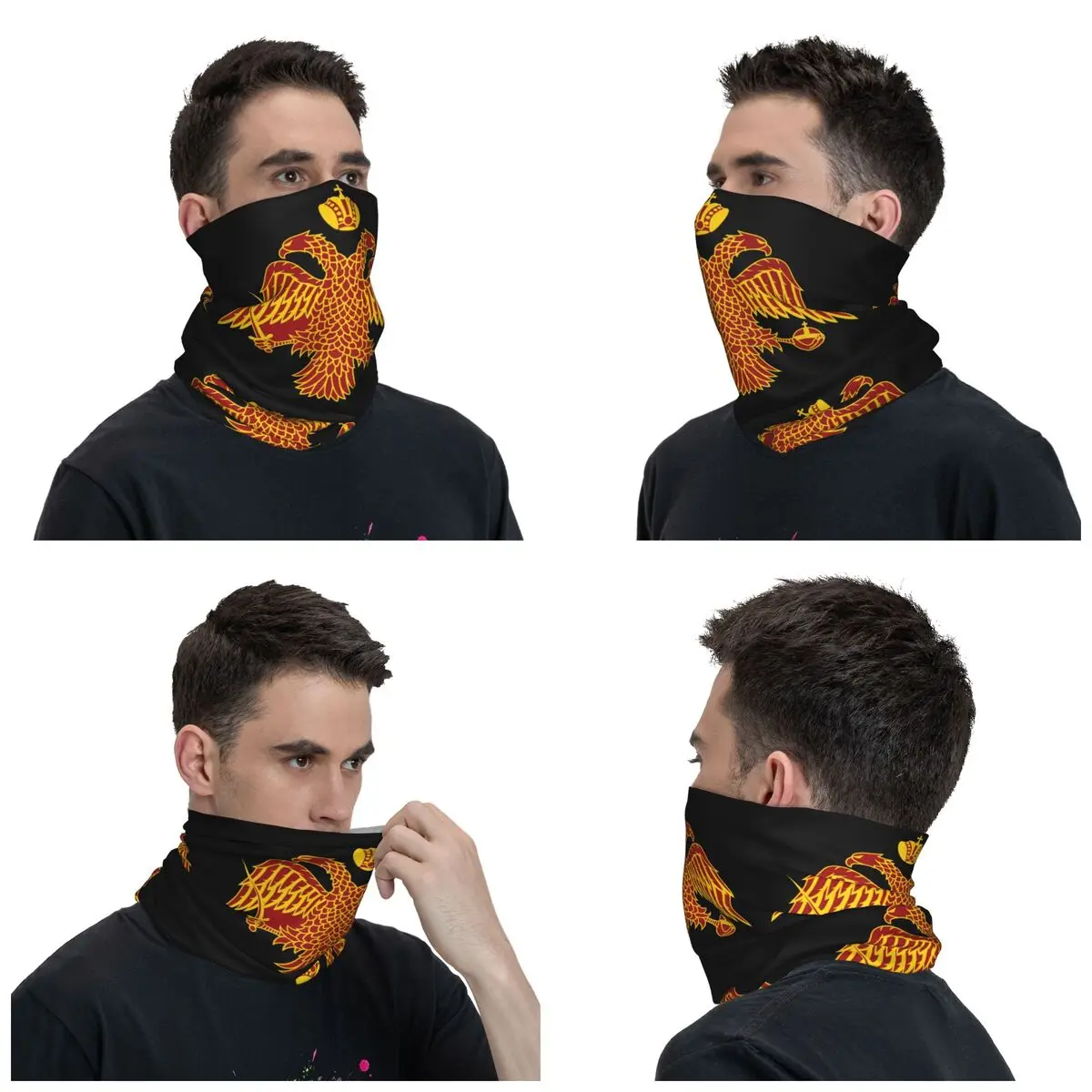 Byzantine Imperial Flag Winter Headband Neck Warmer Women Ski Running Tube Scarf The Greek Orthodox Churches Face Bandana Gaiter