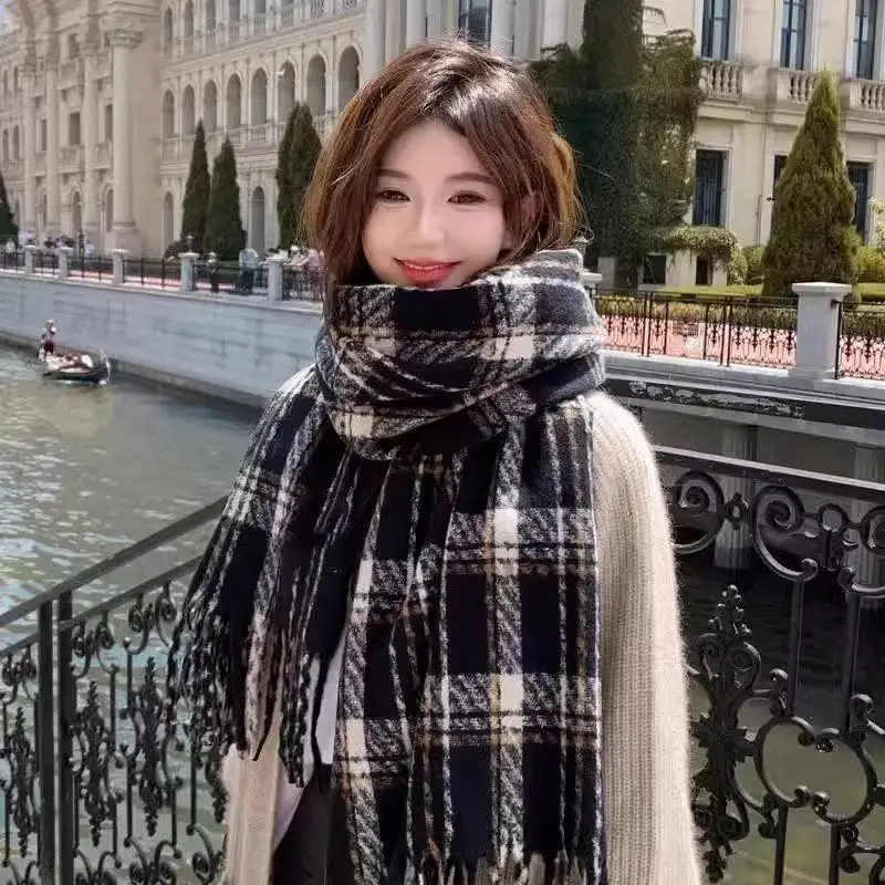 

Зимний шарф унисекс для прогулок в городе, теплый легкий шарф на шею для мужчин и женщин, универсальный шарф на каждый день, украшает подарок