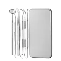 5/6pcs/set Dental Mirror kit Mouth Mirror Probe Hook Pick Tweezer Stainless Steel Dental Instruments Dentist Teeth cleaning Tool