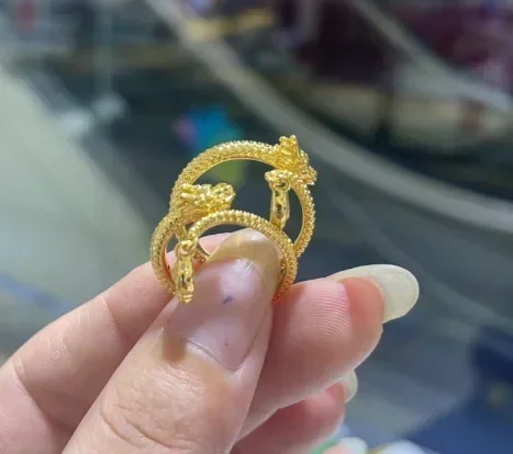 

new arrival non demolding 18k gold jewelry finger rings for women dragon rings