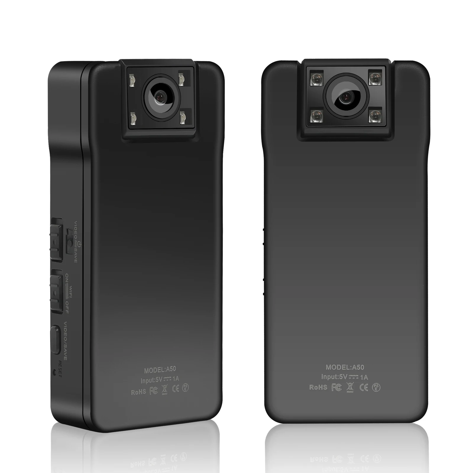 Vandlion A50 Body Worn Camera WiFi HD DVR Video Recorder Sports Cam 150 Degree Motion Detection Mini Camcorders