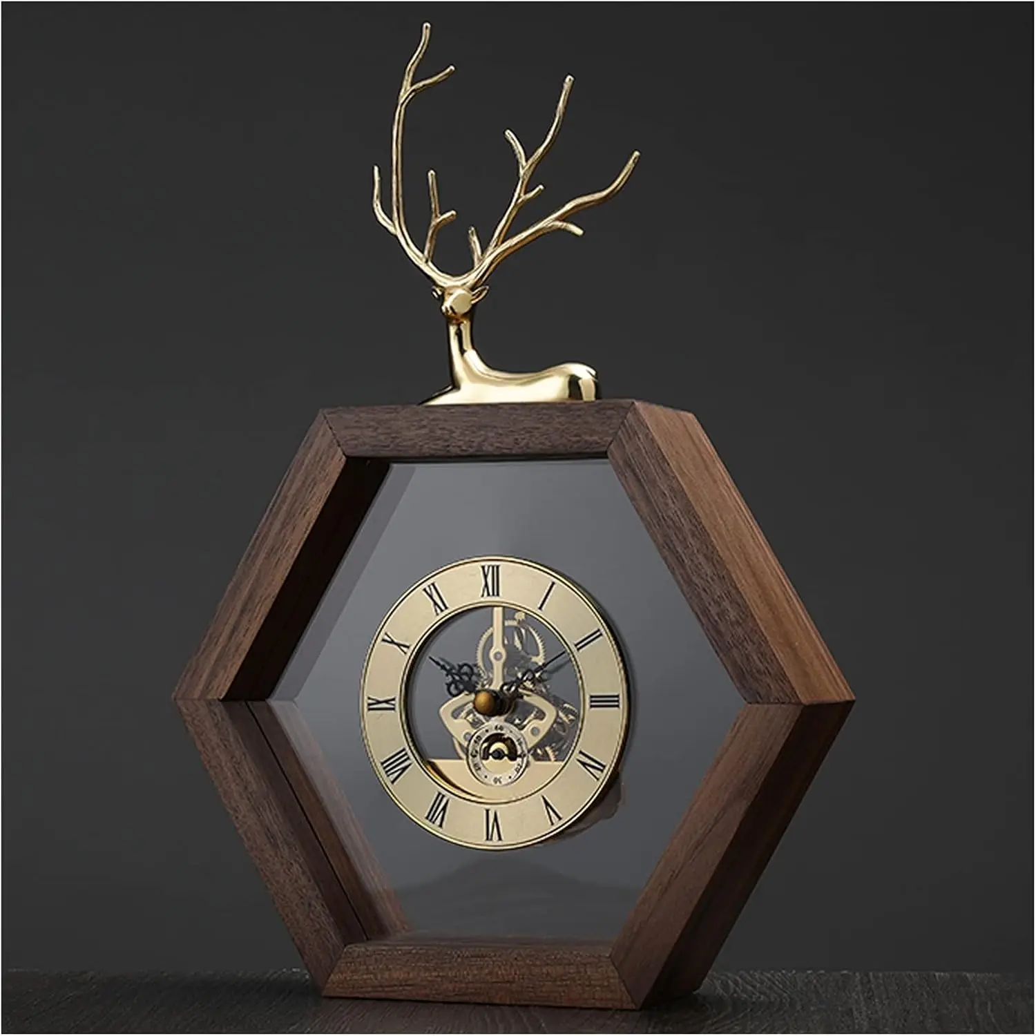 Grandfather Clocks Table Clock New Chinese Style Light Luxury Living Room Home Fashion Clock Ornaments Personality Clock Desk Cl