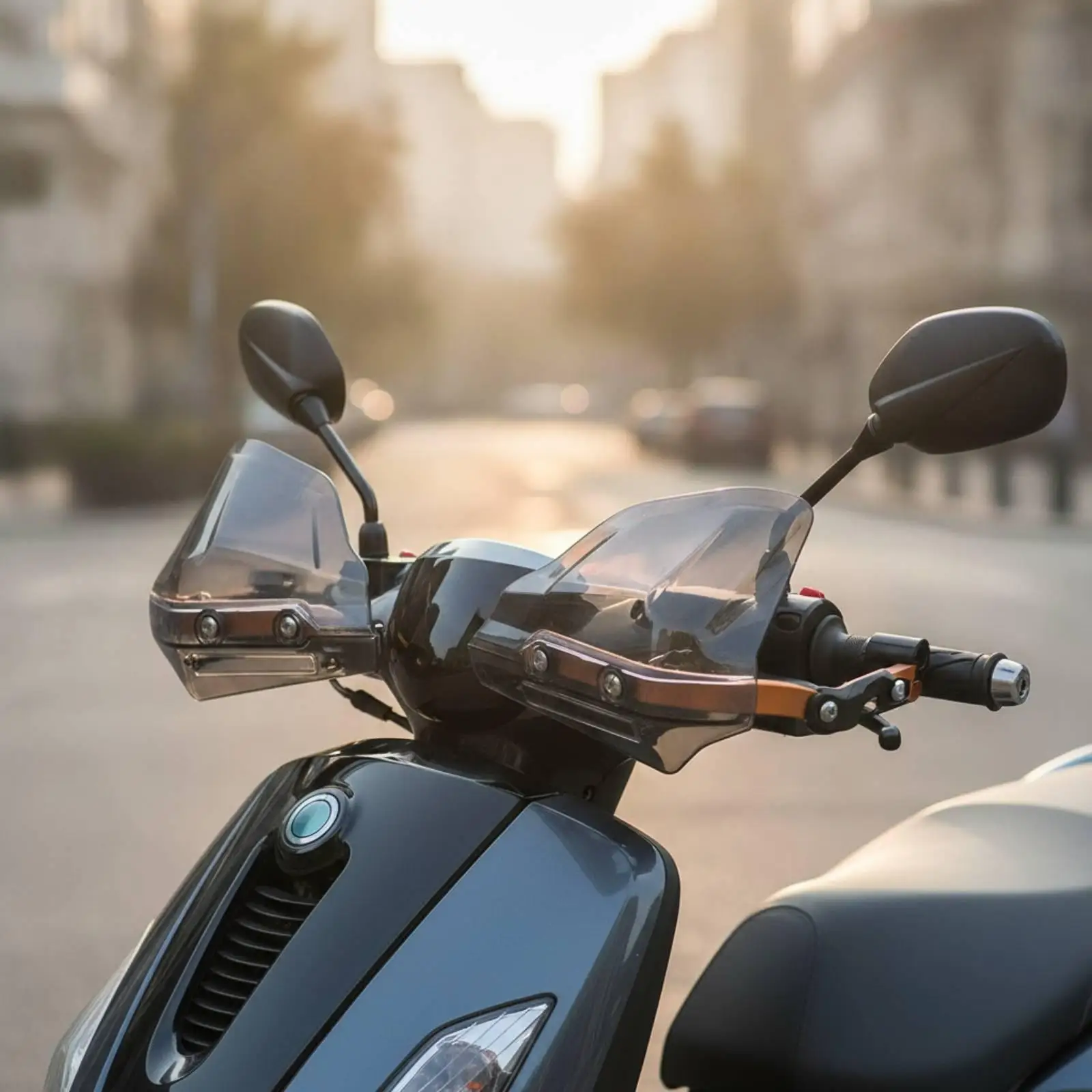 Motorcycle Handguards Wind Protection Full Coverage Angled Shield for Wet Weather Commuting Safety Gear