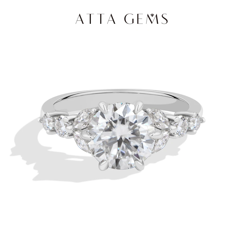Women's Moissanite Round Cut Ring, 2.5ct Classic Design