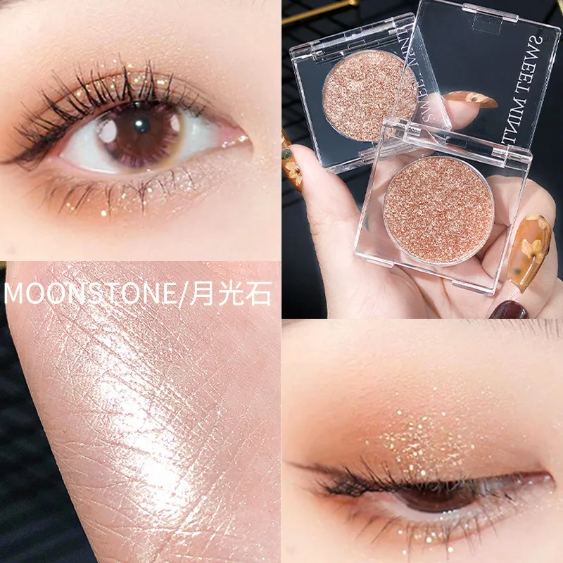 モノクロホワイト光沢のあるハイライターパレットゴージャスなグリッターアイシャドウ長持ちする真珠光沢のある輝き明るくするブロンザーメイクアップ