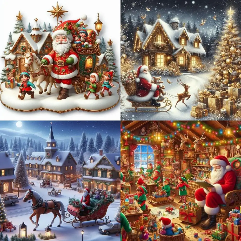 Home Decor Christmas Santa and Friends Design Suitable For Sofa Bedroom Car Pillow Cover Cushion Rectangular Back Cushion