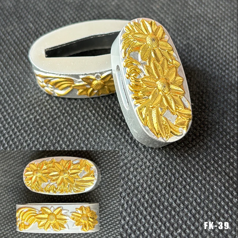Hochwertige Legierung Katana-Griffkappe Fuchi Kashira Griffkragen für Japanische Schwerter Samurai-Katanas Wakizashi-Schwerter Zubehör – Detail 21