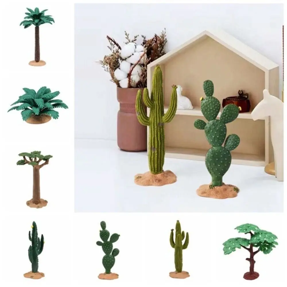 Artificial Cactus Models Scene Model Micro Landscape Coconut Tree Figurine Scenery Making Simulation Farm Sand Table Decoration