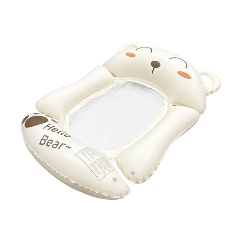 Cartoon Bear Design Inflatable Float Large Size Foldable Floating Bed 4-Tube Structure Thickened PVC Pool Float Outdoor Garden view 4
