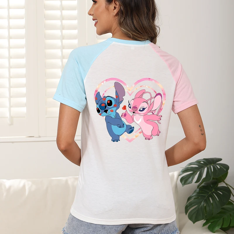 

Disney Cartoon Blouses Love Tops Fashion Sunday Summer Loose T-shirts White Shirt Tees Woman Y2k Clothes