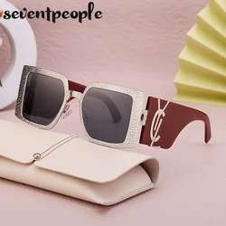 Klassische übergroße quadratische Sonnenbrille Frauen großen Rahmen 2024 Luxus Marke Designer neue Vintage Schild Sonnenbrille für Damen Brillen