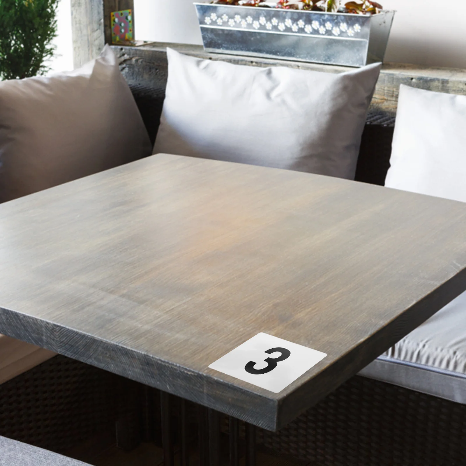 

1Set Number Card Double Side Table Numbers 1-50 Wedding Restaurant Reusable Plastic Cards for Reception Anniversary Decoration