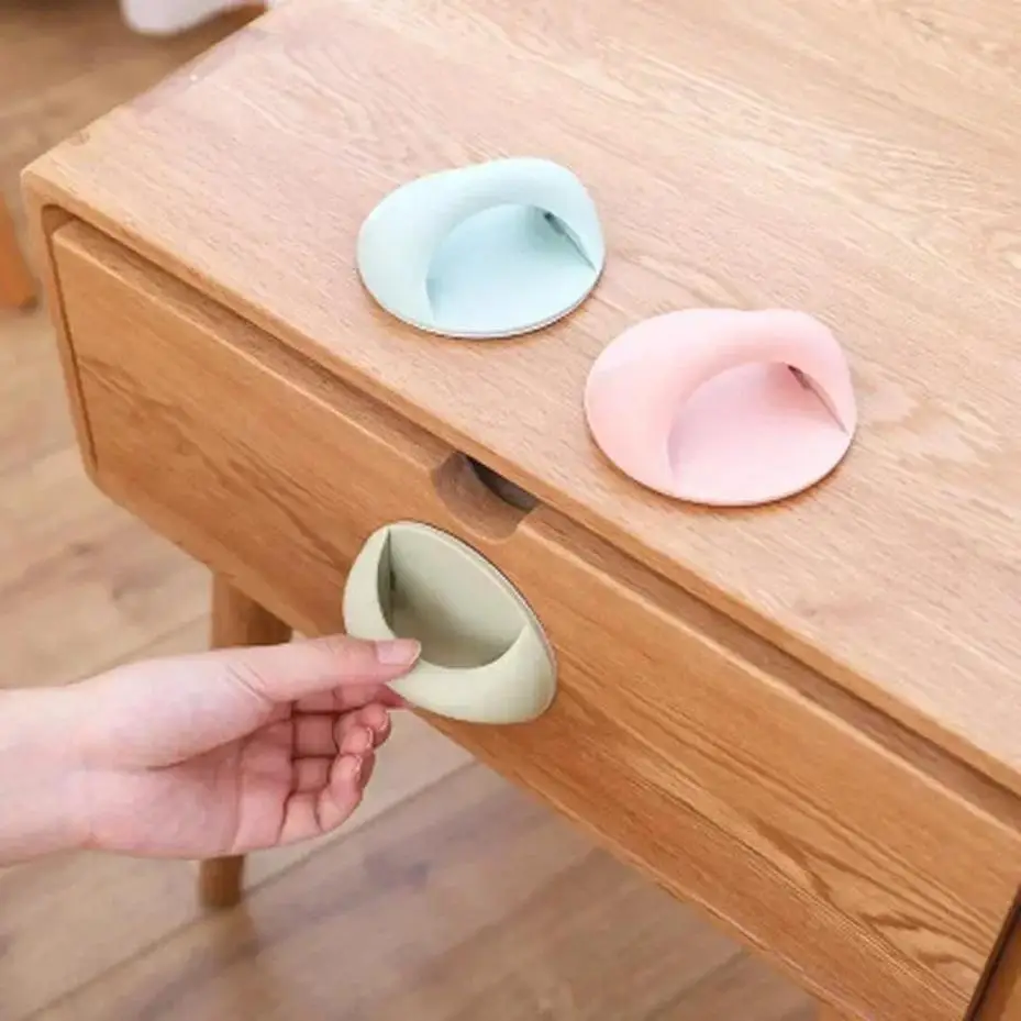 Solid Color Kids Door And Window Auxiliary Handle And Knob Simple Paste Small Handle Safety Convenience Accessories Supplies