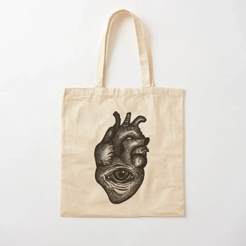 stippled anatomical heart by Mallory Vinson @malloryvinsonart Tote Bag Gift bags Fabric bag Tote Bag